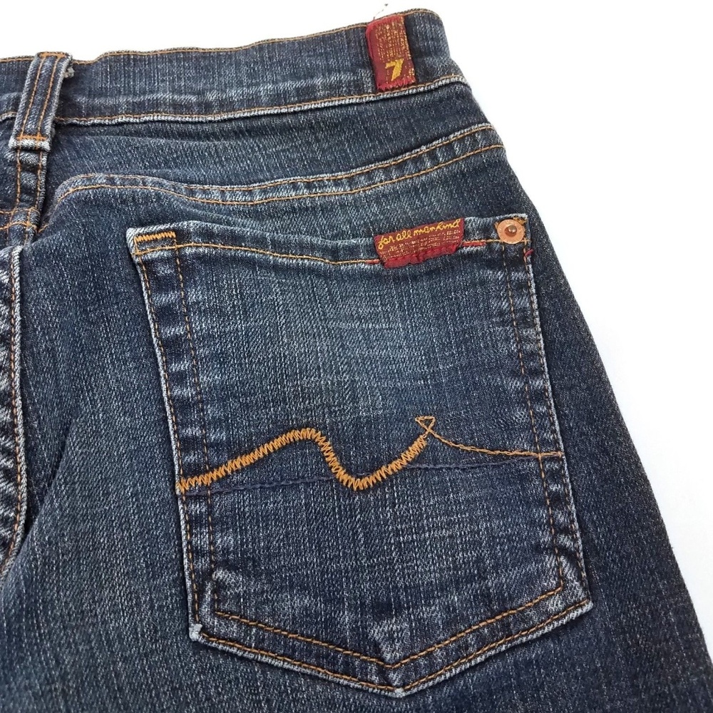 7 For All Mankind 7FAM Dark Boot Cut Denim Jeans